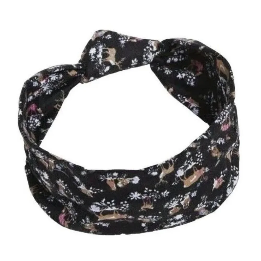 Floral Print Black Headband Merry Mischief Vera Bradley